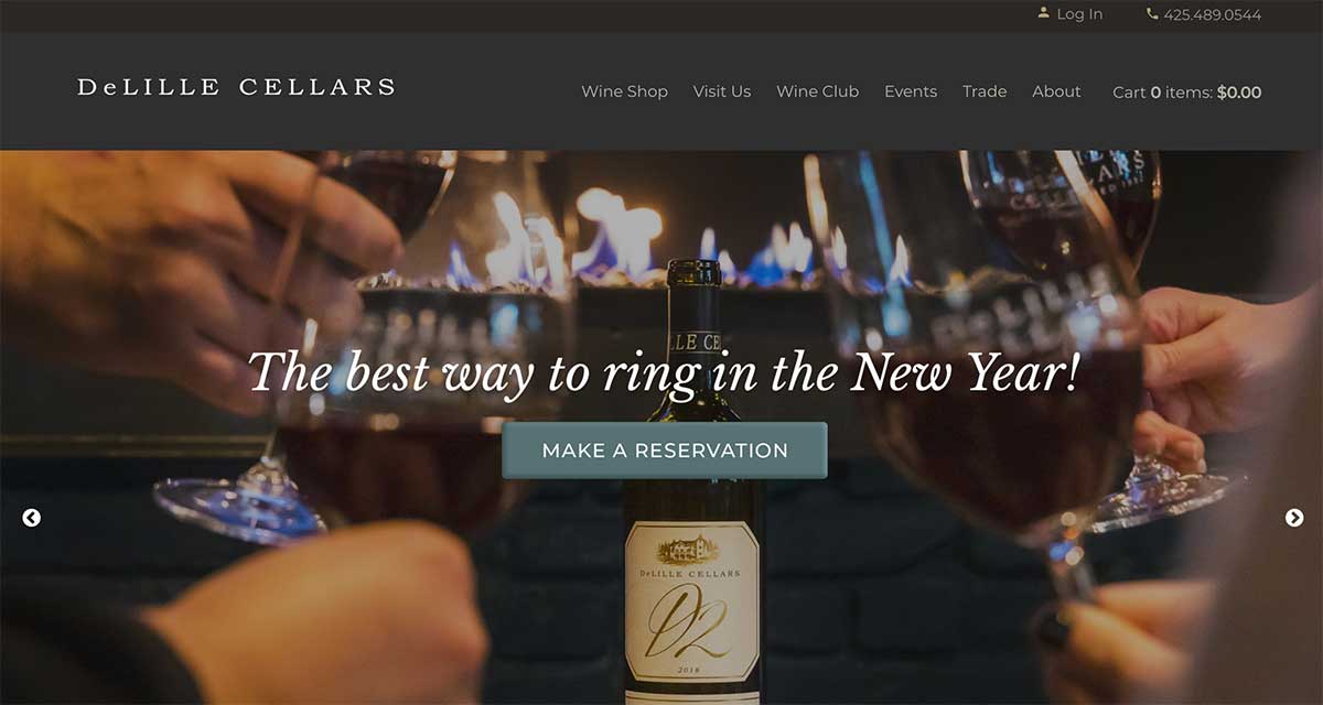 DeLille Winery Website