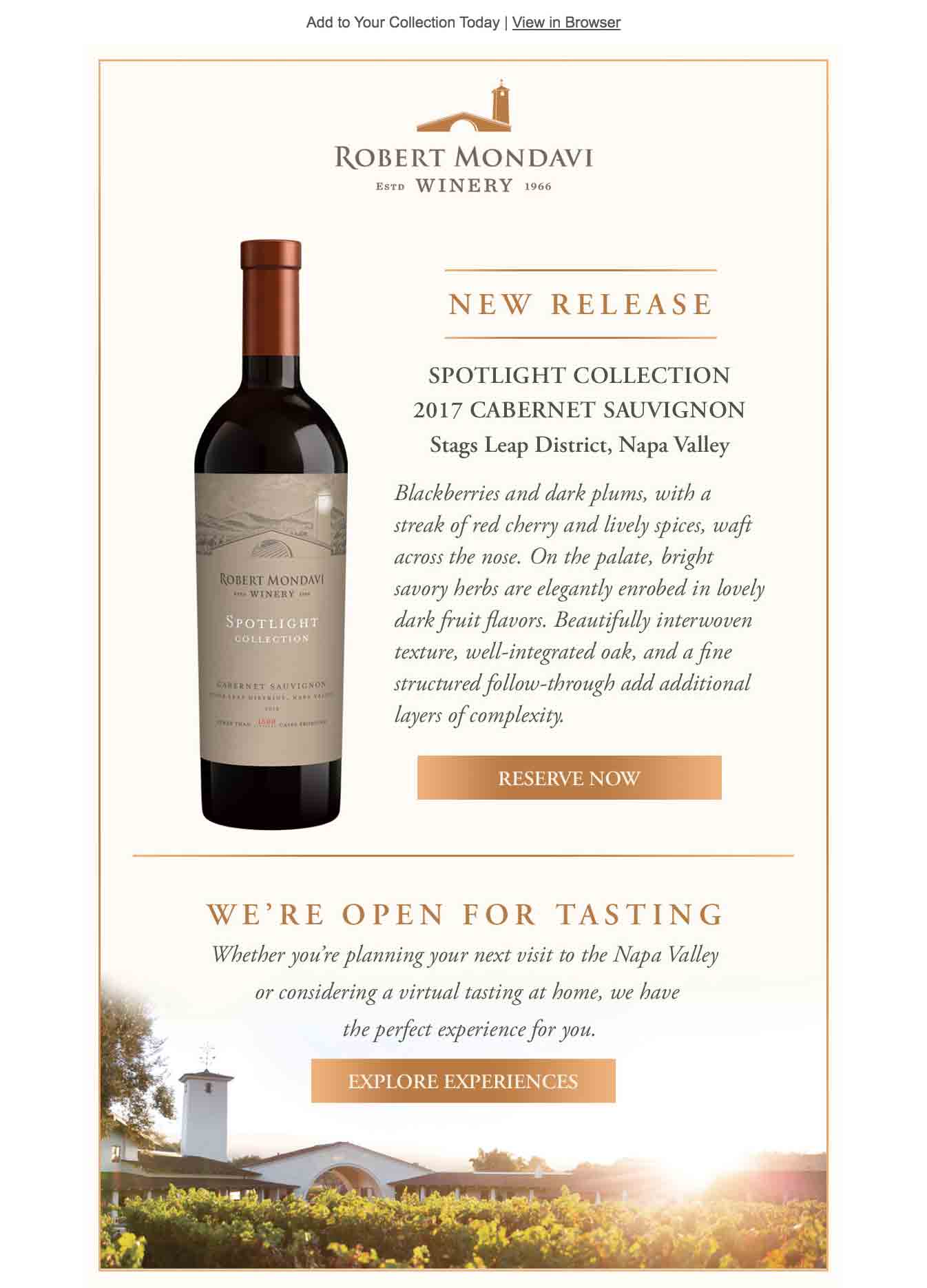 Robert Mondavi Email by LMO