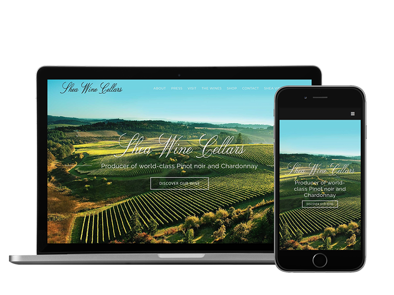 Shea Vineyards Website