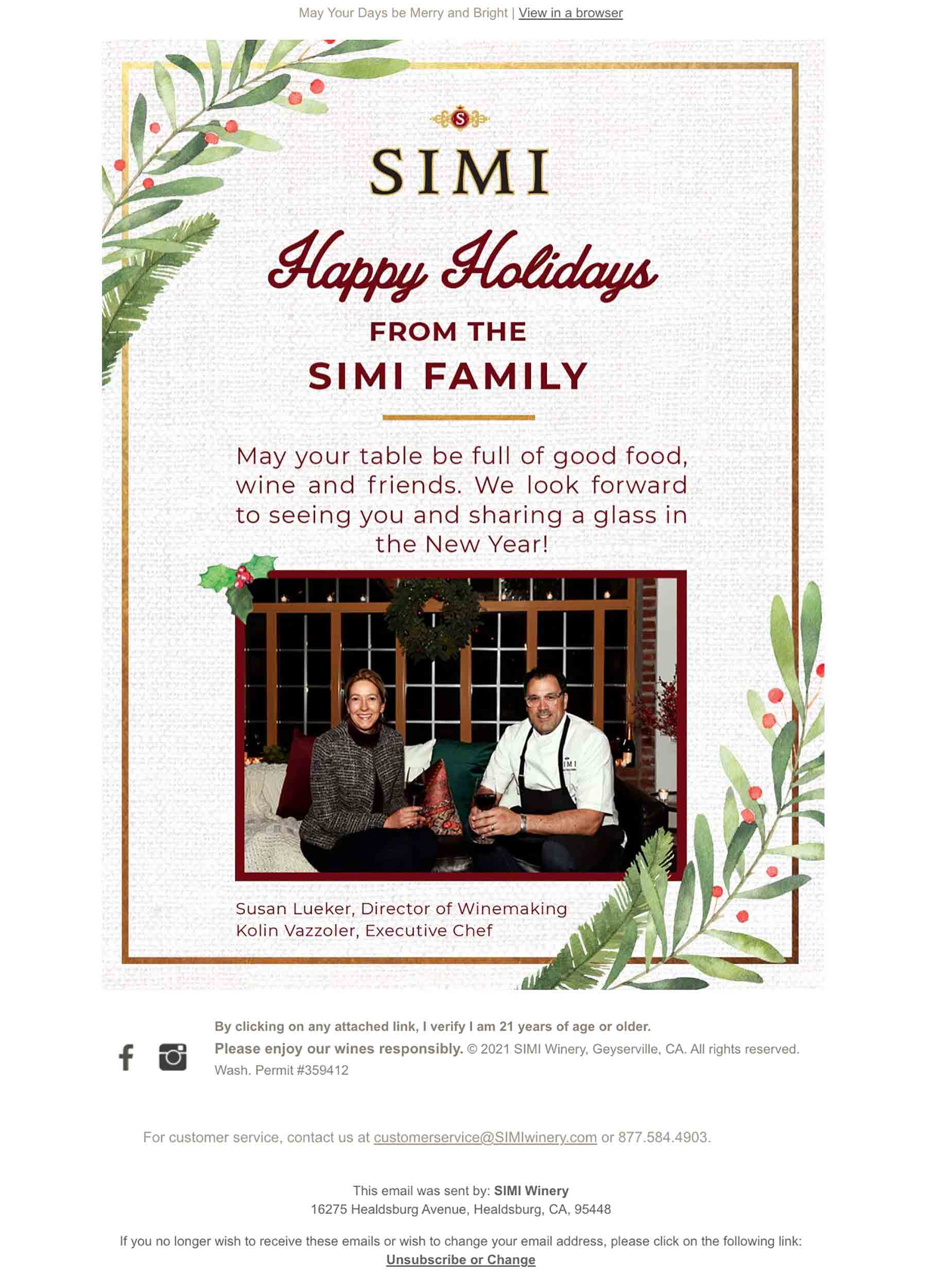 SIMI Holiday Email by LMO